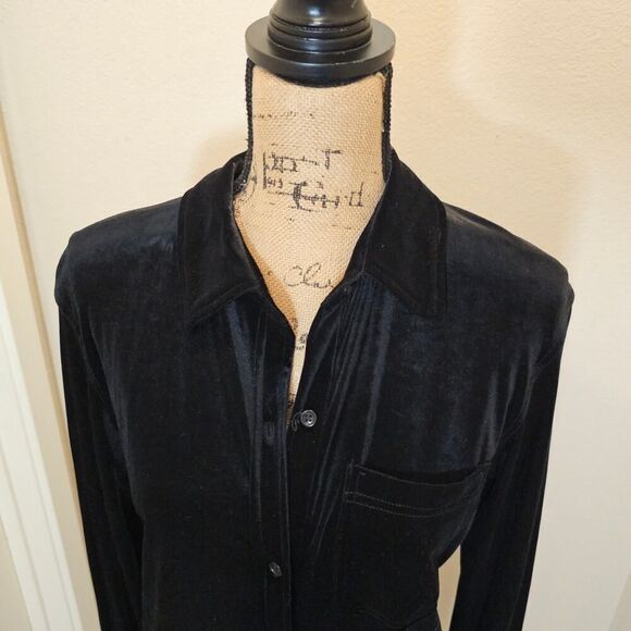 Ralph Lauren Women's Maxi Velvet Shirt Dress Size PM - Picture 2 of 6